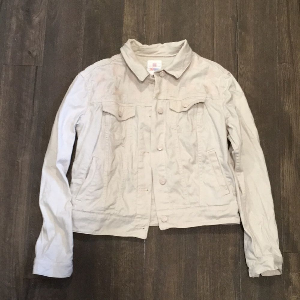 Lularoe S light pink stars classic minimalist Harvey jacket